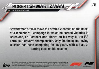 2020 Topps Chrome Formula 1 #76 Robert Shwartzman Back