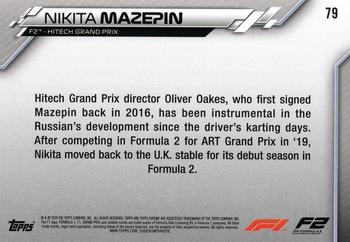 2020 Topps Chrome Formula 1 #79 Nikita Mazepin Back