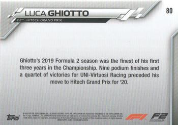 2020 Topps Chrome Formula 1 #80 Luca Ghiotto Back