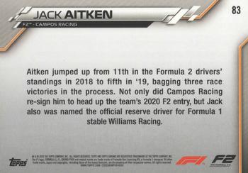 2020 Topps Chrome Formula 1 #83 Jack Aitken Back