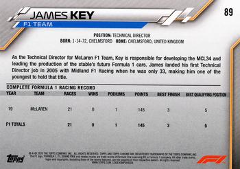 2020 Topps Chrome Formula 1 #89 James Key Back