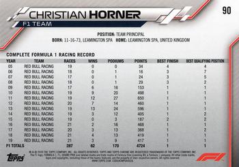 2020 Topps Chrome Formula 1 #90 Christian Horner Back