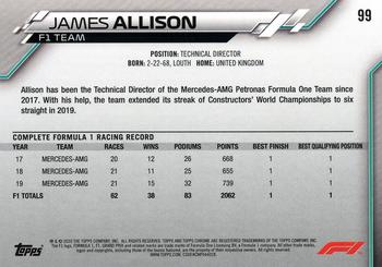 2020 Topps Chrome Formula 1 #99 James Allison Back