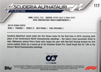 2020 Topps Chrome Formula 1 #117 Scuderia AlphaTauri Back