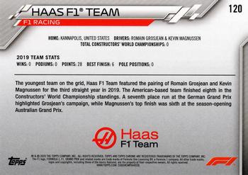 2020 Topps Chrome Formula 1 #120 Haas F1 Team Back