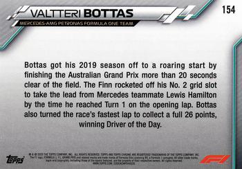2020 Topps Chrome Formula 1 #154 Valtteri Bottas Back