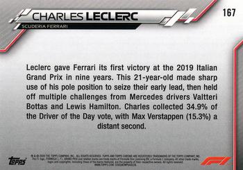 2020 Topps Chrome Formula 1 #167 Charles Leclerc Back