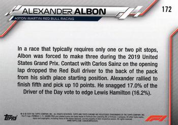 2020 Topps Chrome Formula 1 #172 Alexander Albon Back