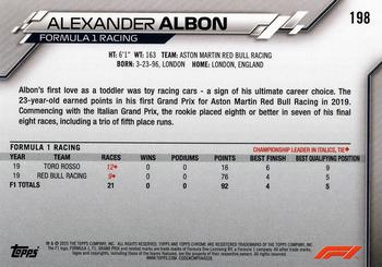 2020 Topps Chrome Formula 1 #198 Alexander Albon Back