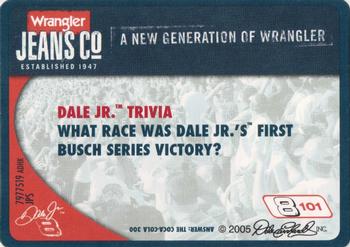 2005 Wrangler Dale Jr. #101 Dale Earnhardt Jr. Back