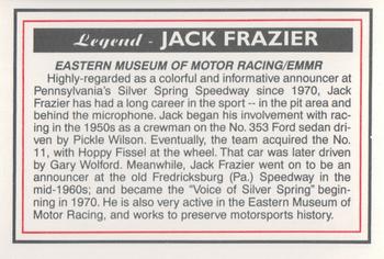 1999 Motorsports '99 Racing Legends #99-4 Jack Frazier Back