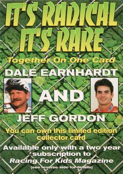 1996 Racing For Kids Offer Card #NNO Dale Earnhardt / Jeff Gordon Front