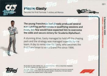 2020 Topps Now Formula 1 #001 Pierre Gasly Back