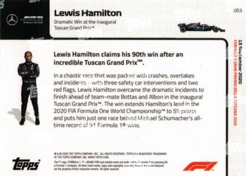 2020 Topps Now Formula 1 #003 Lewis Hamilton Back