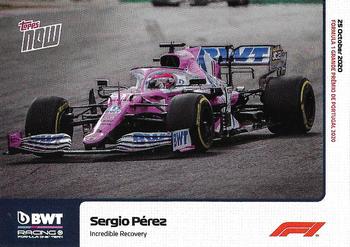 2020 Topps Now Formula 1 #010 Sergio Pérez Front