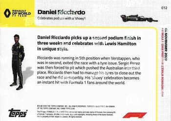 2020 Topps Now Formula 1 #012 Daniel Ricciardo Back