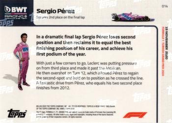 2020 Topps Now Formula 1 #014 Sergio Pérez Back