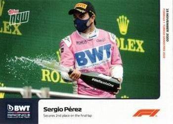 2020 Topps Now Formula 1 #014 Sergio Pérez Front