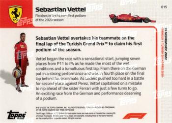 2020 Topps Now Formula 1 #015 Sebastian Vettel Back