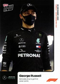 2020 Topps Now Formula 1 #019 George Russell Front