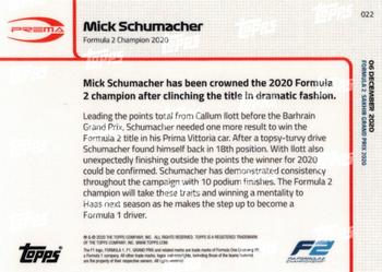 2020 Topps Now Formula 1 #022 Mick Schumacher Back