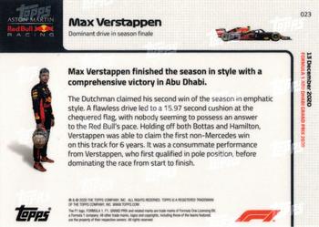 2020 Topps Now Formula 1 #023 Max Verstappen Back