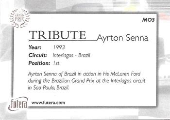 2005 Futera Grand Prix - Moments #MO3 Ayrton Senna Back