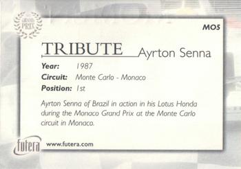 2005 Futera Grand Prix - Moments #MO5 Ayrton Senna Back