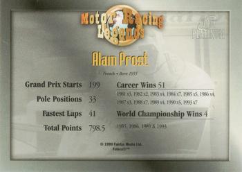 1998 Futera Motor Racing Legends Platinum #NNO Alain Prost Back