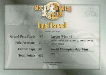 1998 Futera Motor Racing Legends Platinum #NNO Nigel Mansell Back