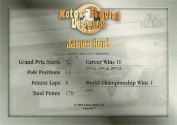 1998 Futera Motor Racing Legends Platinum #NNO James Hunt Back
