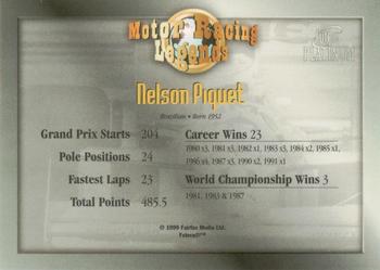 1998 Futera Motor Racing Legends Platinum #NNO Nelson Piquet Back