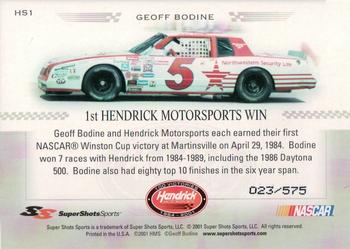 2001 Super Shots Hendrick Motorsports - Silver 575 Proof Set #HS1 Geoff Bodine Back