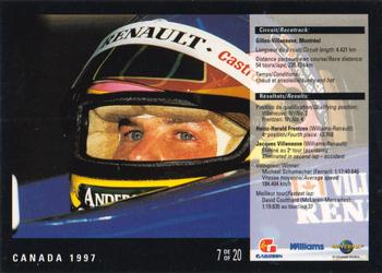 1998 Gailuron L'ete Des Champions Williams Racing #7 Jacques Villeneuve Back