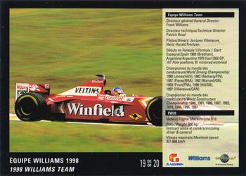 1998 Gailuron L'ete Des Champions Williams Racing #19 Williams Racing Back