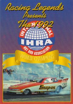 1992 Racing Legends IHRA - World Champions #NNO Title Card Front