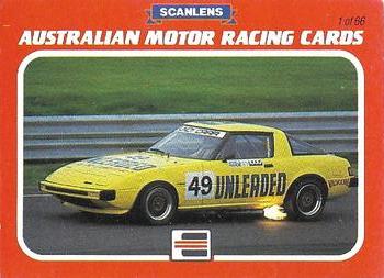 1986 Scanlens Australian Motor Racing Cards #1 John Bundy / Norm Carr Front