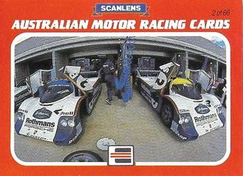 1986 Scanlens Australian Motor Racing Cards #2 Rothmans Team Porsche Front