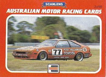 1986 Scanlens Australian Motor Racing #3 Peter Williamson Front