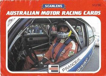 1986 Scanlens Australian Motor Racing #14 Robbie Francevic Front