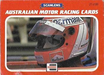 1986 Scanlens Australian Motor Racing #21 Niki Lauda Front