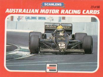 1986 Scanlens Australian Motor Racing Cards #23 Ayrton Senna Front