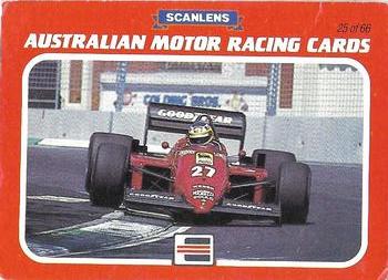 1986 Scanlens Australian Motor Racing Cards #25 Michele Alboreto Front