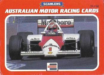 1986 Scanlens Australian Motor Racing Cards #29 Niki Lauda Front