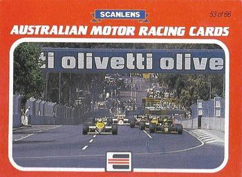1986 Scanlens Australian Motor Racing #53 Australian Grand Prix Front