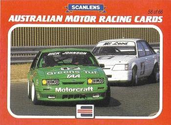 1986 Scanlens Australian Motor Racing #58 Dick Johnson Front