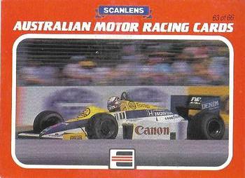 1986 Scanlens Australian Motor Racing #63 Nigel Mansell Front