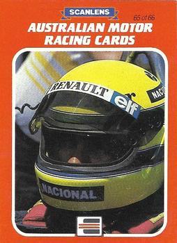 1986 Scanlens Australian Motor Racing Cards #65 Ayrton Senna Front