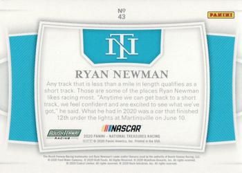 2020 Panini National Treasures #43 Ryan Newman Back