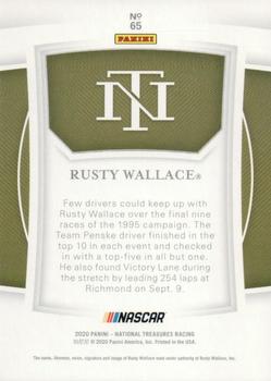 2020 Panini National Treasures #65 Rusty Wallace Back